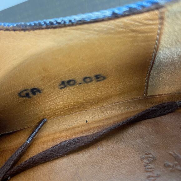 Rare Barbanera Sperelli Wingtip Denim Leather Oxford Brogue Men's 10.5 - Picture 10 of 12